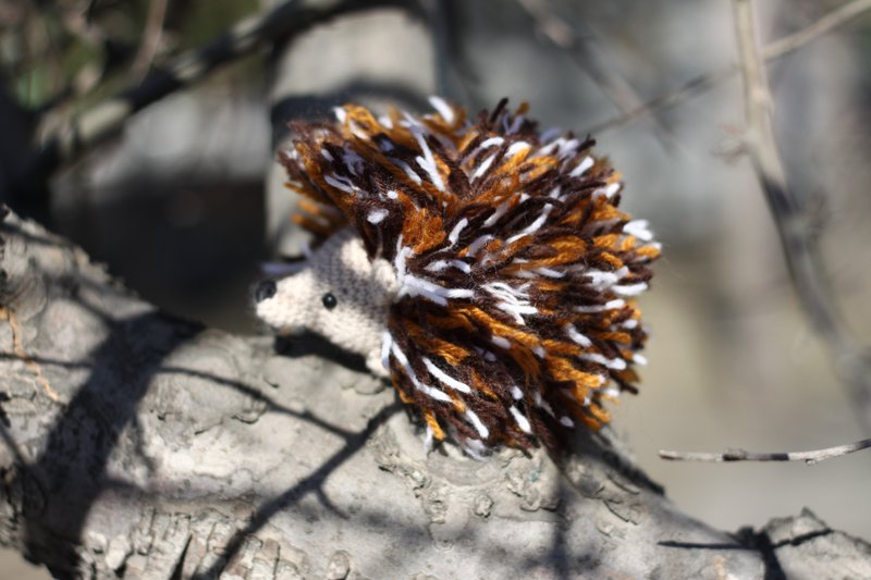 Hedgehog crochet, handmade amigurumi hedgehog,  forest animal, handmade hedgehog - 玩具/玩偶 - 羊毛 