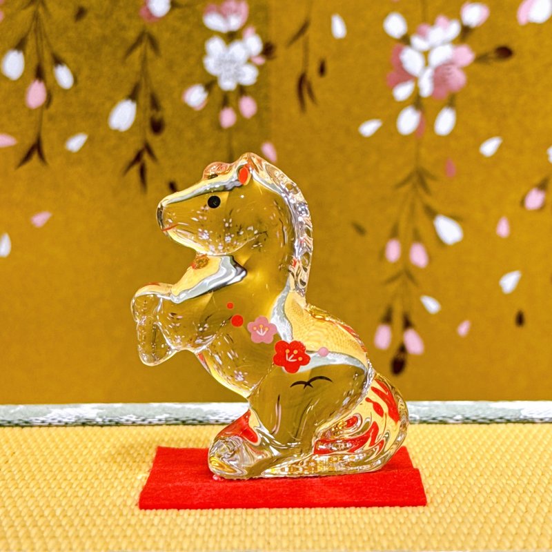 【福梅迎马】日本闪耀招福马年 福梅 - 摆饰 - 玻璃 白色