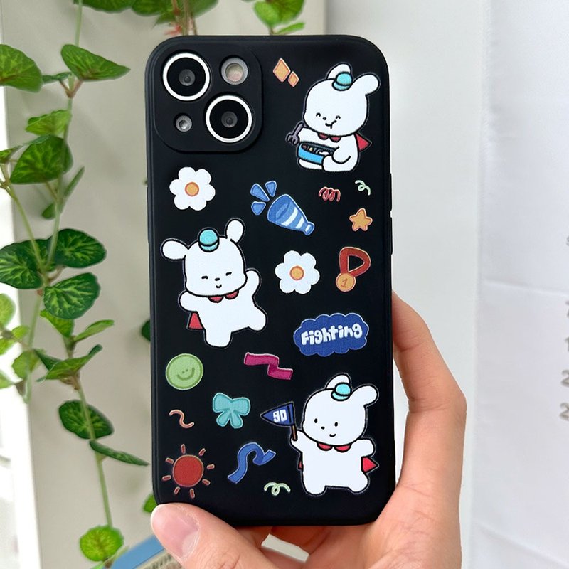 手机壳，多型号支持，狗运动日硅胶套 - 手机壳/手机套 - 硅胶 黑色