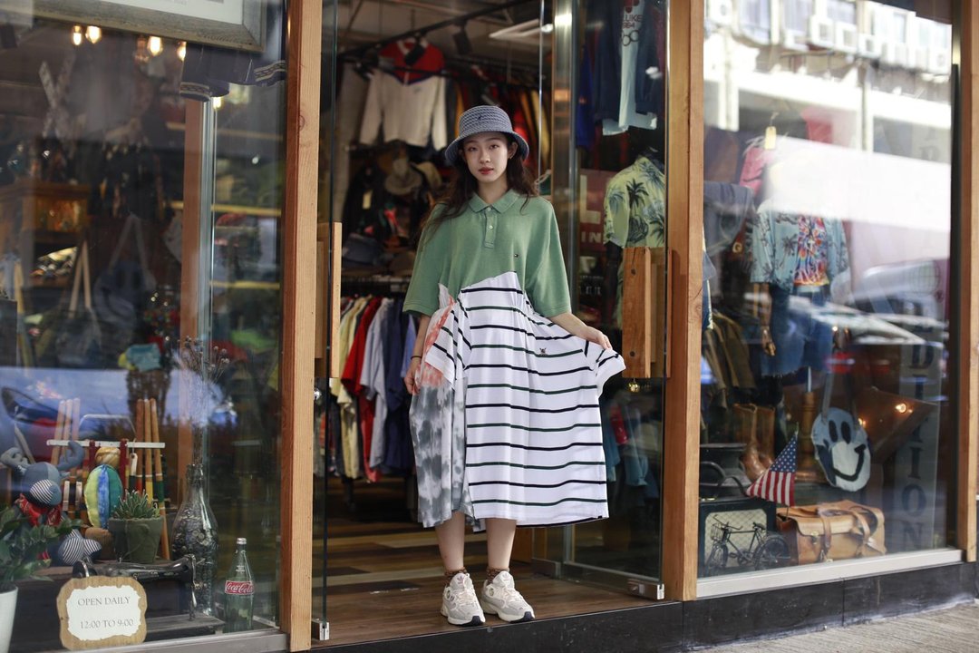Polo shirt remade 连身裙 - 洋装/连衣裙 - 棉 多色
