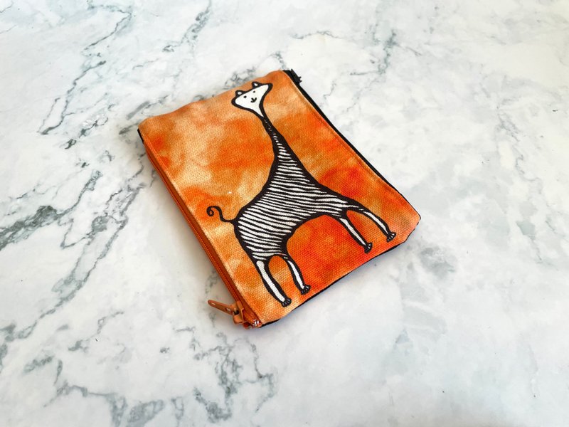 上下铺双口拉链小包-长颈班马 - 零钱包 - 棉．麻 