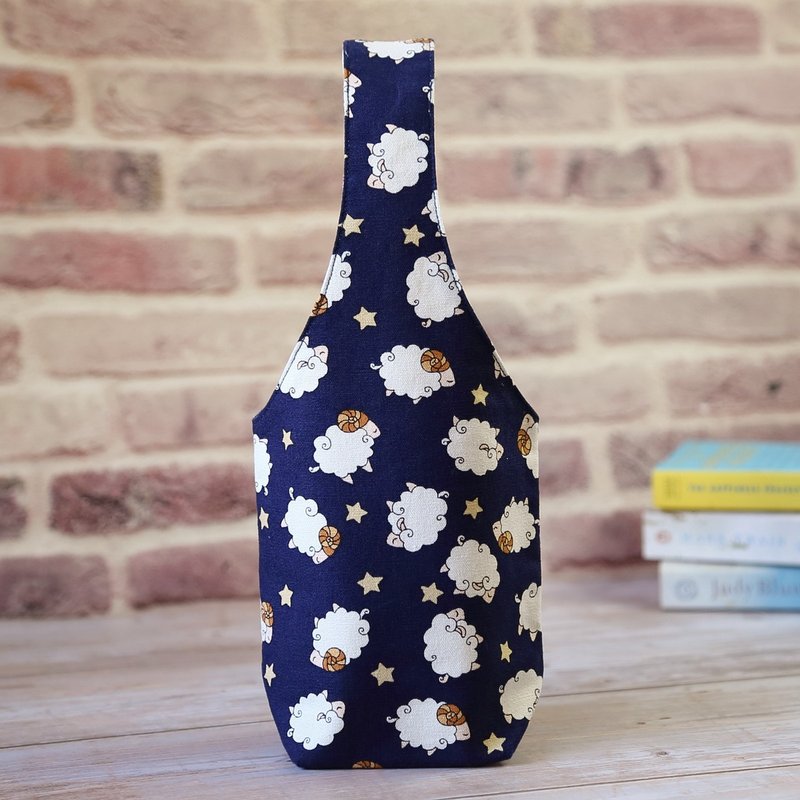 纯棉布料 // 手工限量 // 饮料袋 / No. 47 - 随行杯提袋/水壶袋 - 棉．麻 