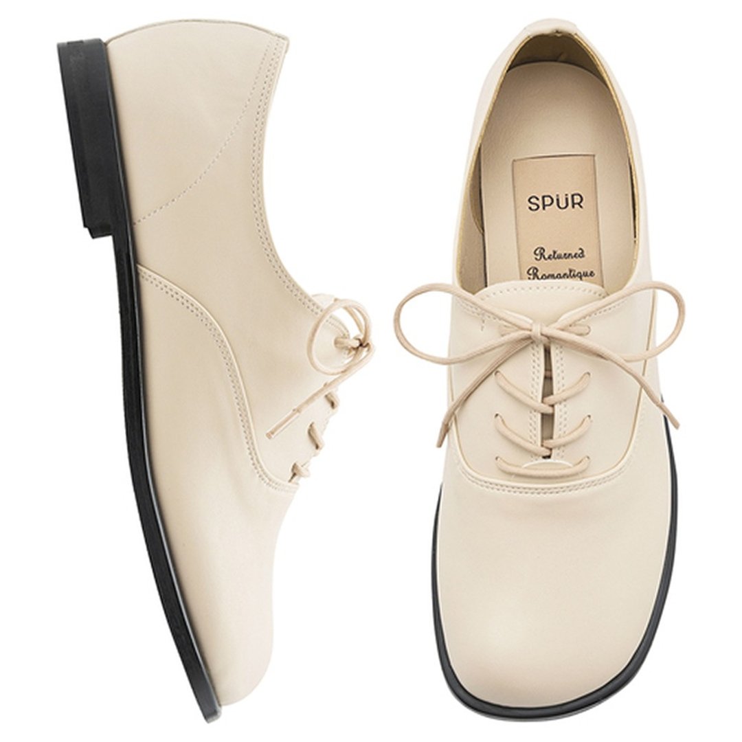 PRE-ORDER SPUR 綁帶樂福鞋 RS7032 LIGHT BEIGE - 其他女款皮鞋 - 其他材质 
