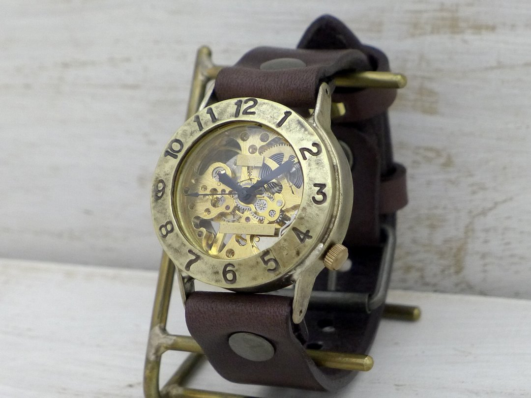 HandCraft Watch HandCraft Watch Handwinding brass BHW058 GD / BR - 女表 - 铜/黄铜 金色