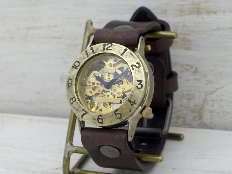HandCraft Watch HandCraft Watch Handwinding brass BHW058 GD / BR - 女表 - 铜/黄铜 金色