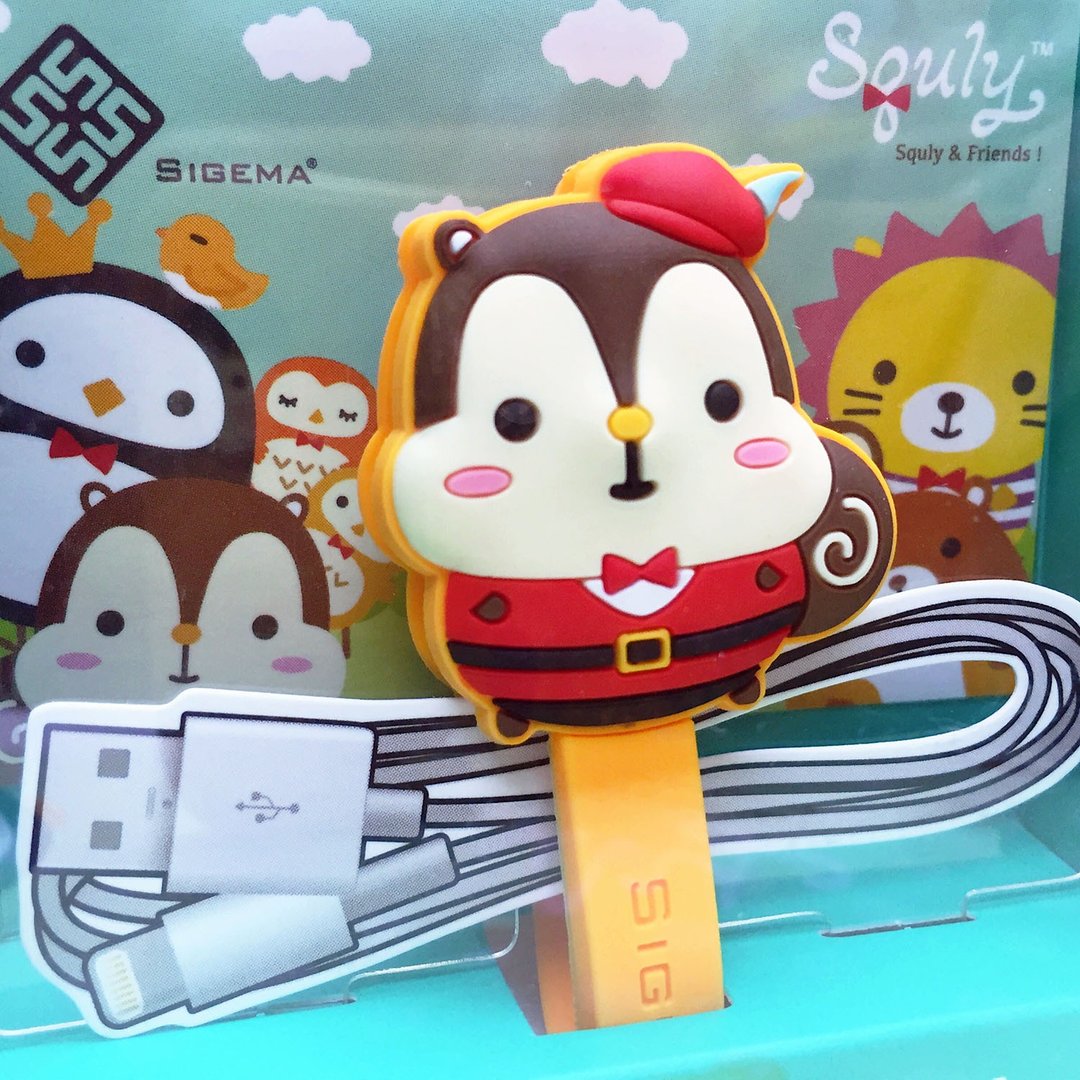 可爱松鼠卡通造型大卷线器 | 小红帽 - Squly | E014SQE - 卷线器/电线收纳 - 橡胶 红色