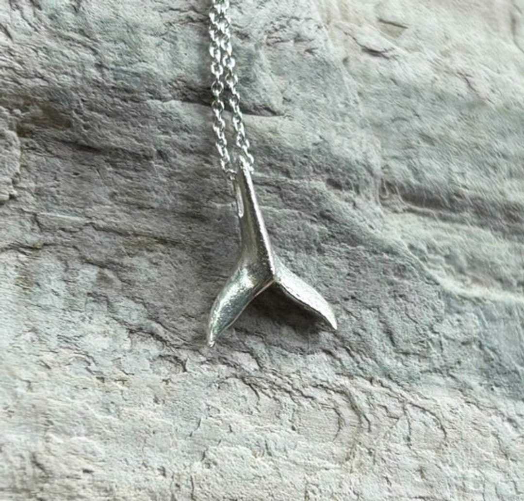 鲸鱼尾巴 ◇ 鲸鱼尾巴 ◇ 银质坠饰 ◇ Whale's tail Silver Pendant - 项链 - 其他金属 银色