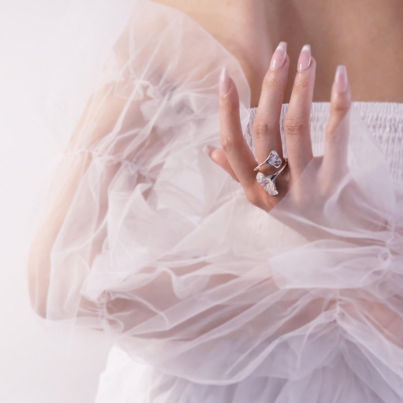 银杏系列-戒指 - 戒指 - 其他金属 银色