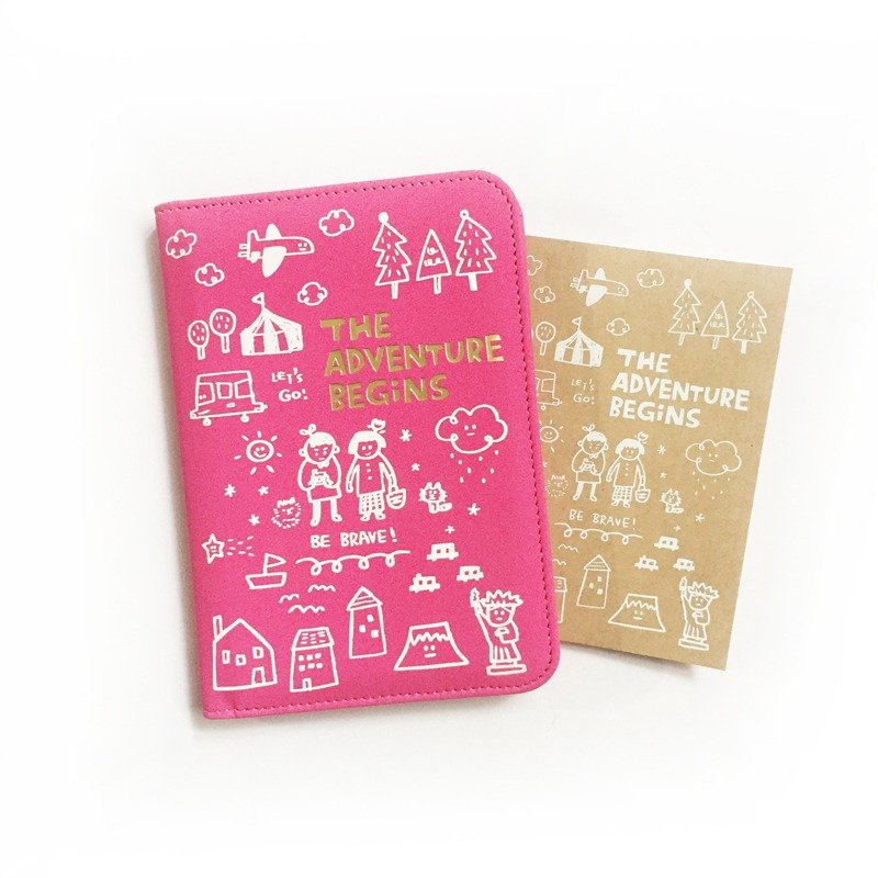 The Adventure Begins系列万用夹_樱桃粉 - 皮夹/钱包 - 真皮 粉红色