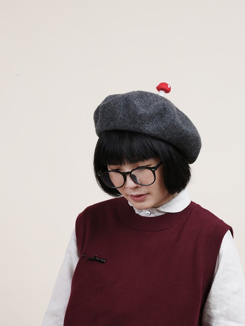 蔬菜 水果 毛氈贝雷帽 羊毛帽子 甜美可爱 - 帽子 - 羊毛 多色