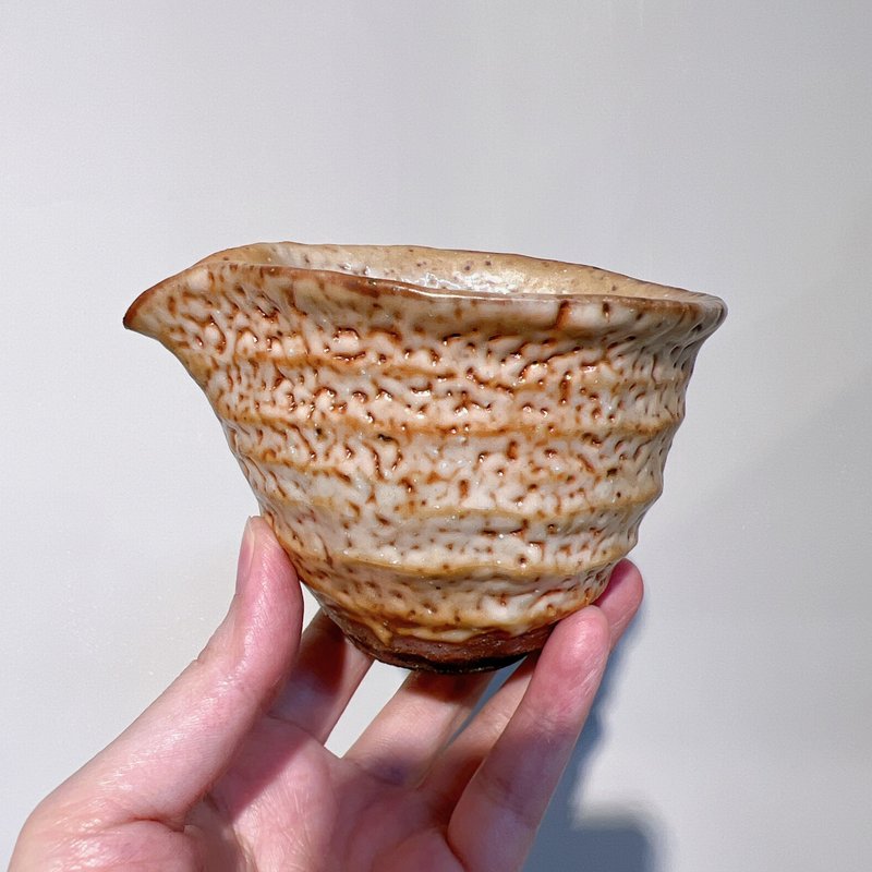 柴烧志野匀杯 - 茶具/茶杯 - 陶 橘色