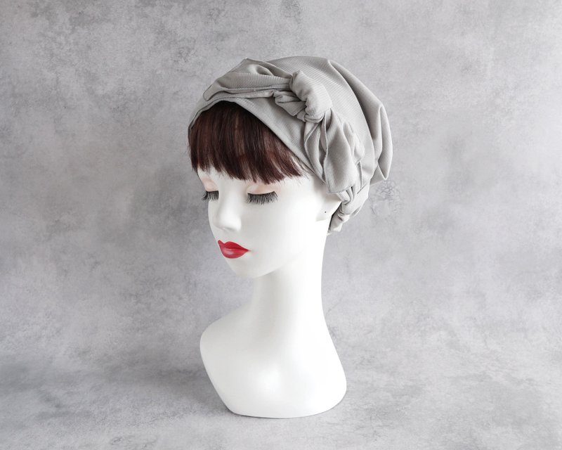 日本制 2way 医疗用发带 网纱 缎带 浅灰色 - 发饰 - 棉．麻 灰色