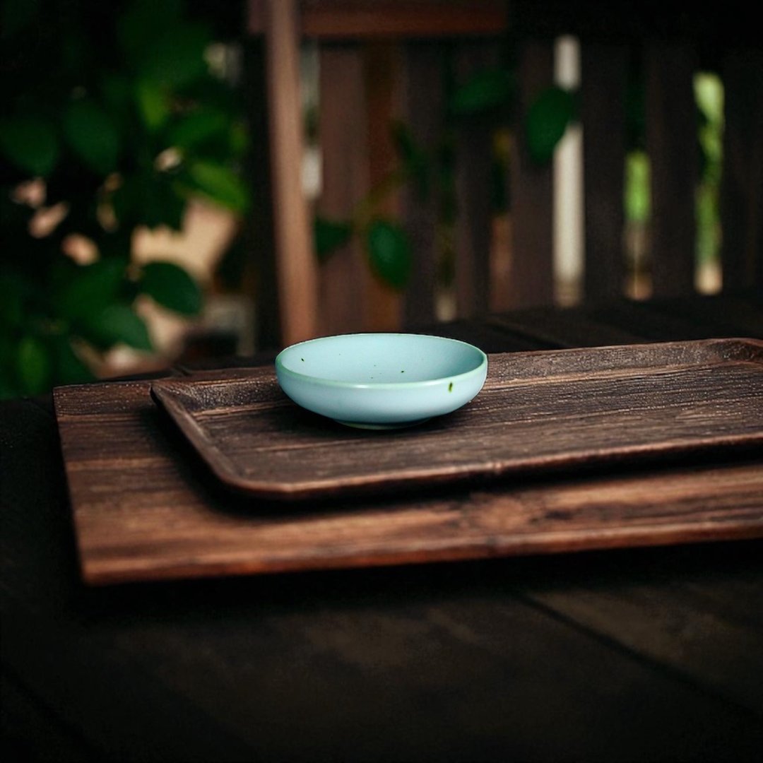 手工天青汝窑铁斑宽心杯 JR011 - 茶具/茶杯 - 其他材质 