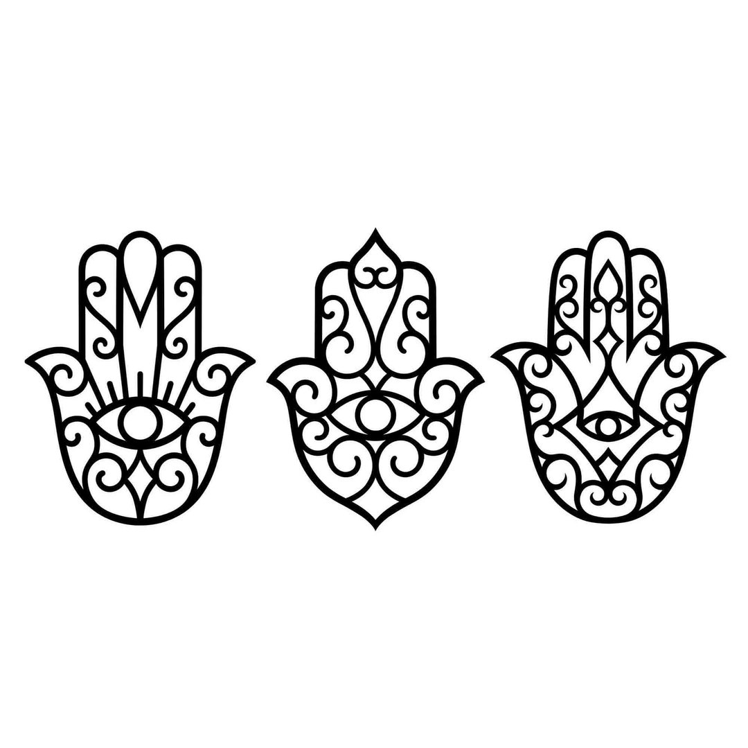Hamsa svg, hamsa png, hamsa laser cut, hamsa cut file, hamsa pdf, hamsa clipart - 图文模板设计 - 其他材质 