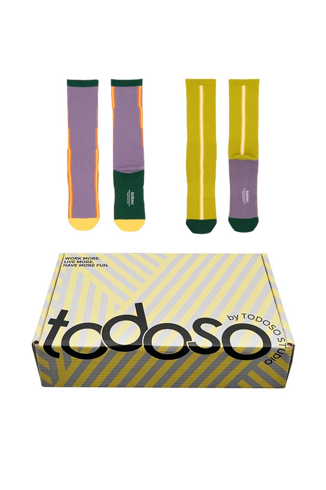 todoso socks for today 城市运动袜子男女 2 双装圣诞礼物礼盒 - 袜子 - 聚酯纤维 