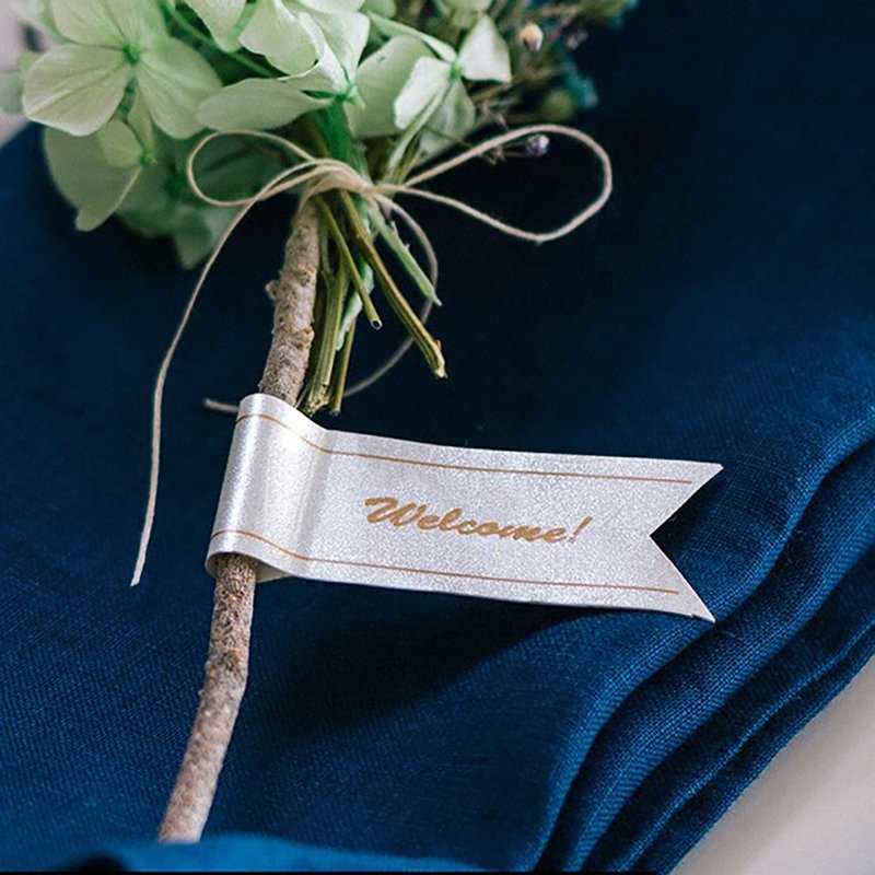 Brother TZe-PR234 华丽护贝标签带 (12mm 华丽白底金字) - 其他 - 纸 银色