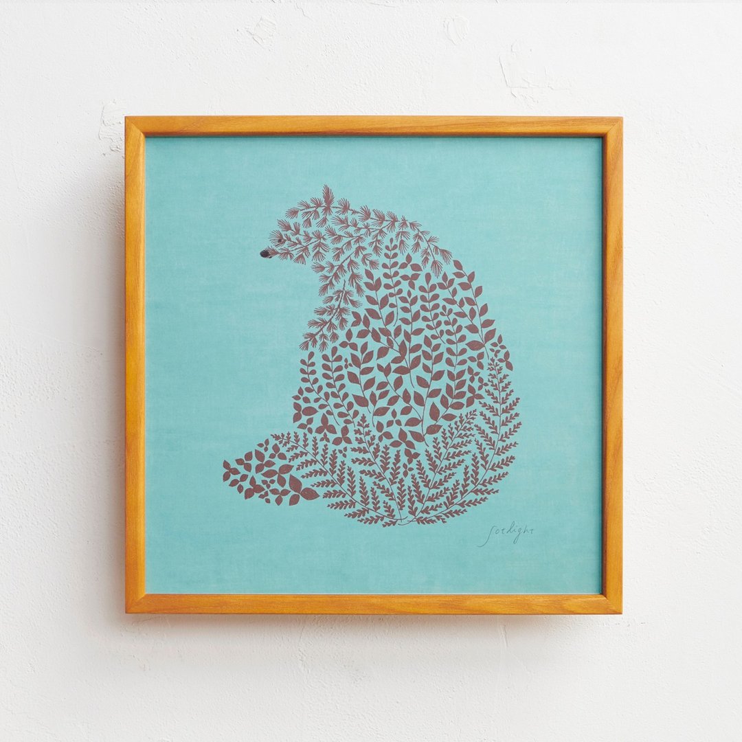 海报框30/熊 - 海报/装饰画/版画 - 木头 绿色