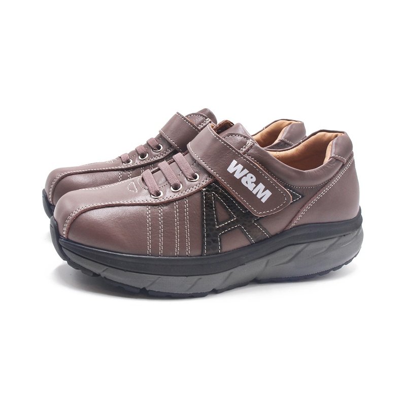 W&M(女)魔鬼毡免绑带厚底休闲鞋 女鞋-咖啡 - 女款休闲鞋 - 真皮 