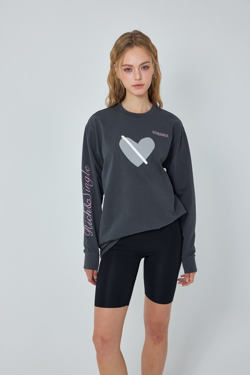 心动长袖T恤 – Rich & Single - 女装上衣 - 棉．麻 黑色