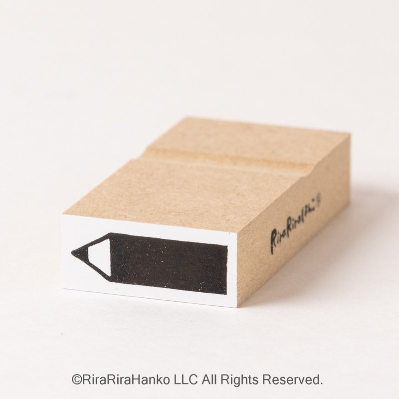 铅笔图案【手帐装饰标签】12mmx28mm*橡胶印章*R554_o - 印章/印台 - 木头 