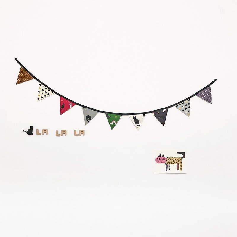 我想过猫年 三角旗 - 墙贴/壁贴 - 棉．麻 多色