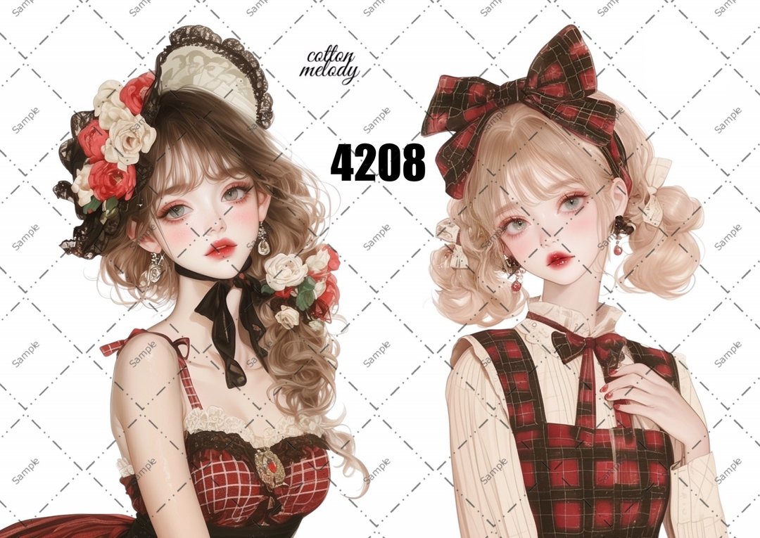 original sticker no.4208 人物贴纸 原创贴纸 原创人物贴纸 装饰贴纸 cotton melody - 贴纸 - 纸 