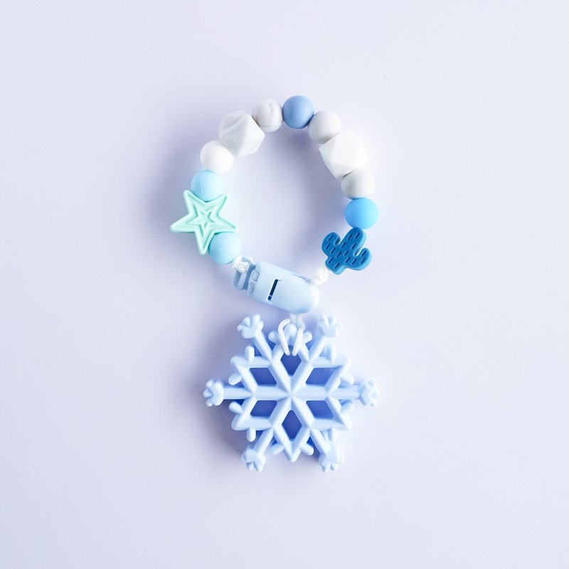 无字 彩虹 仙人掌 蓝色雪花固齿器 / 定制化奶嘴链 - 玩具/玩偶 - 其他材质 多色