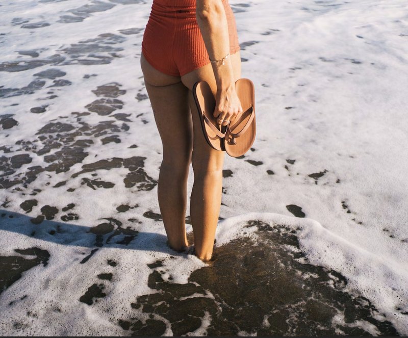 indosole 环保拖鞋 经典款 铁锈红 女 - 拖鞋 - 环保材料 粉红色