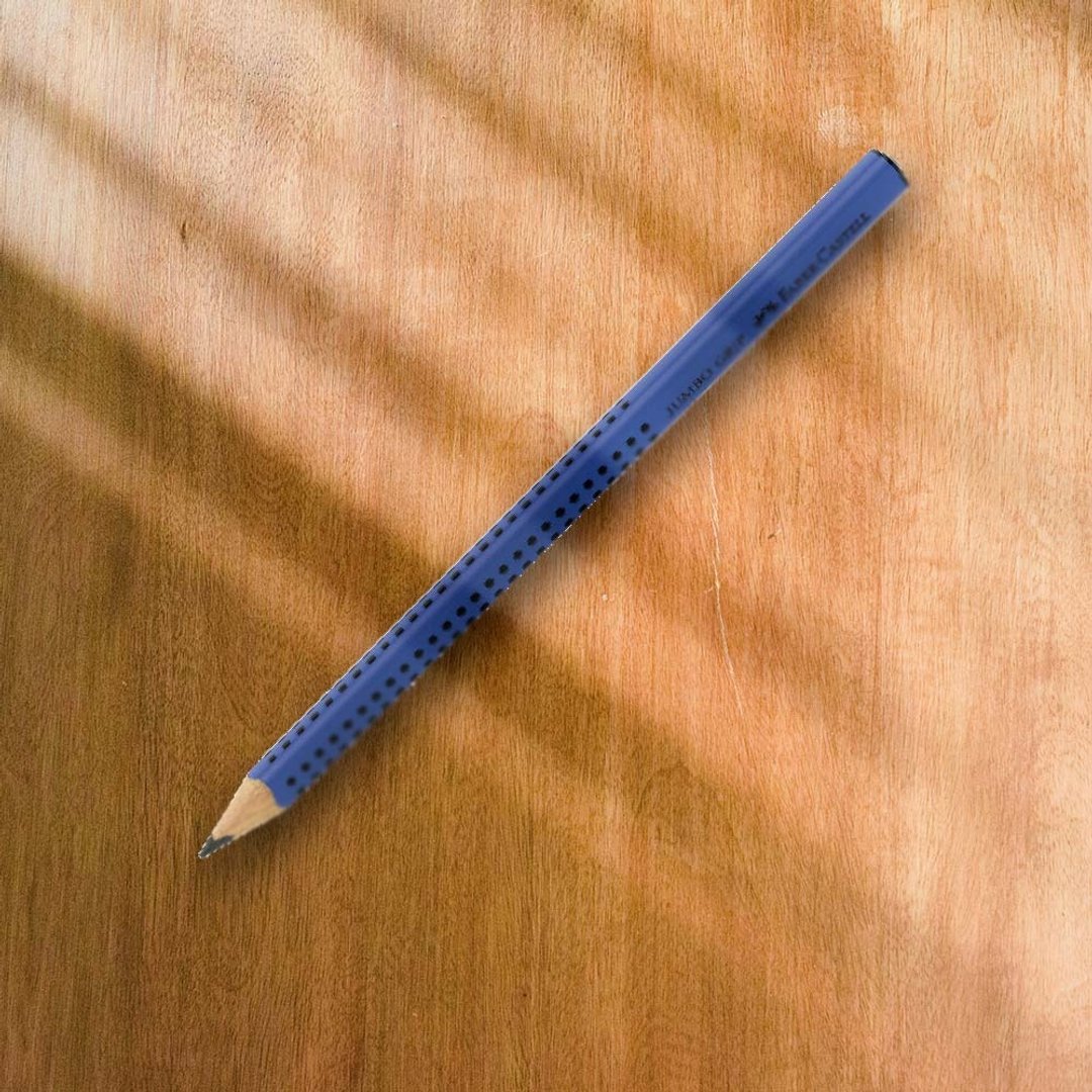 Faber-Castell JUMBO学龄孩童专用大三角粗芯铅笔010mm 蓝一盒 - 铅笔/自动铅笔 - 木头 蓝色