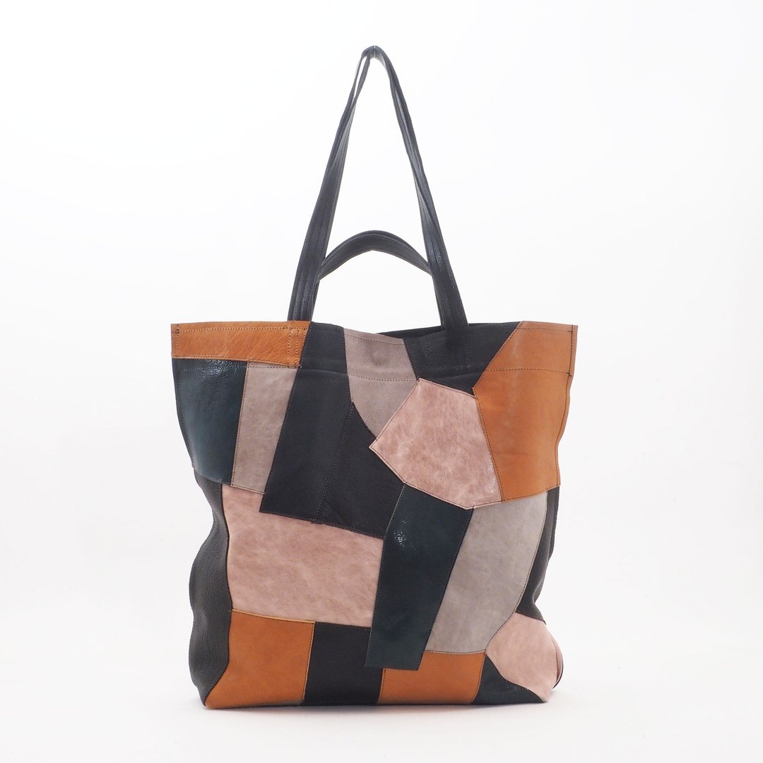 Double handle leather tote_c/genuine leather/tote bag/leather bag/unisex/T081 - 手提包/手提袋 - 真皮 多色