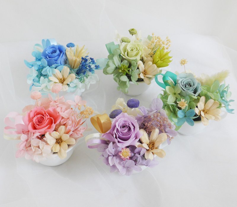 情人节礼物花束永生不凋迷你盆花 求婚告白情人节生日男/女生中秋 - 植栽/盆栽 - 纸 蓝色