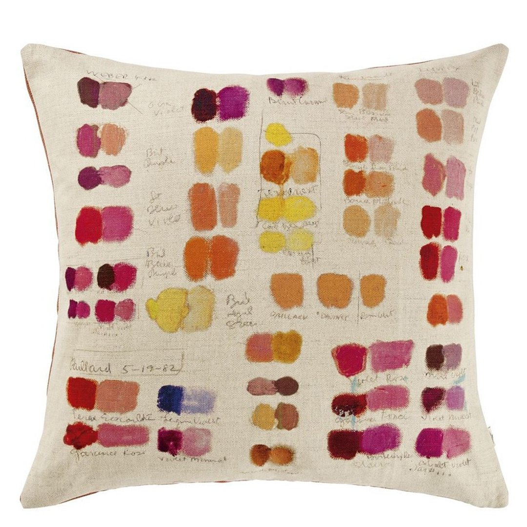 英国 抱枕/靠枕 Mixed Tones Fuchsia - 50x50cm - 枕头/抱枕 - 亚麻 粉红色