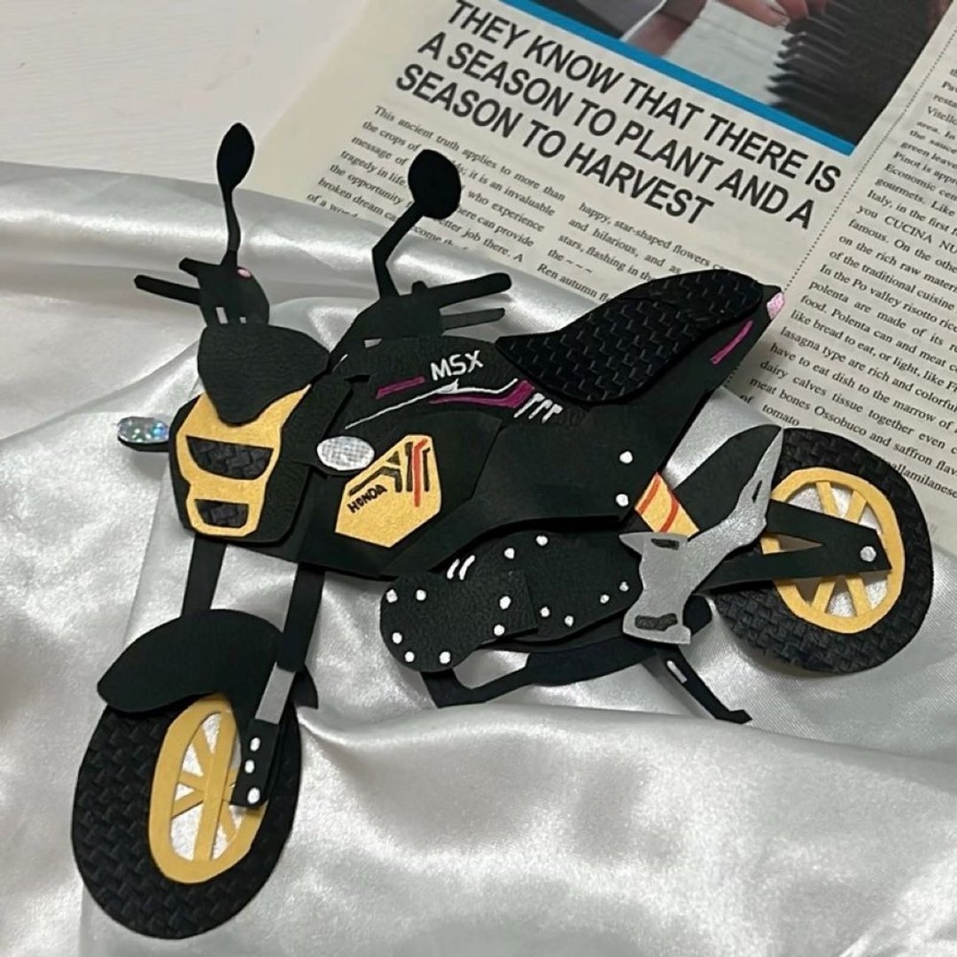 定制纸雕 汽车档车重机机车 diy素材 手工卡片 情侣礼物 手工素材 - 木工/竹艺/纸艺 - 纸 多色