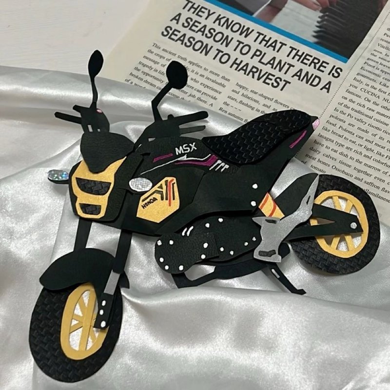 定制纸雕 汽车档车重机机车 diy素材 手工卡片 情侣礼物 手工素材 - 木工/竹艺/纸艺 - 纸 多色