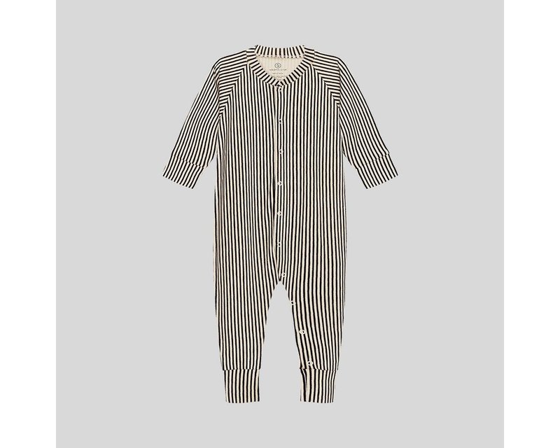 The Sleepy Collection - 宝宝连身匹马棉家居服/睡衣 - Stripe - 包屁衣/连体衣 - 棉．麻 