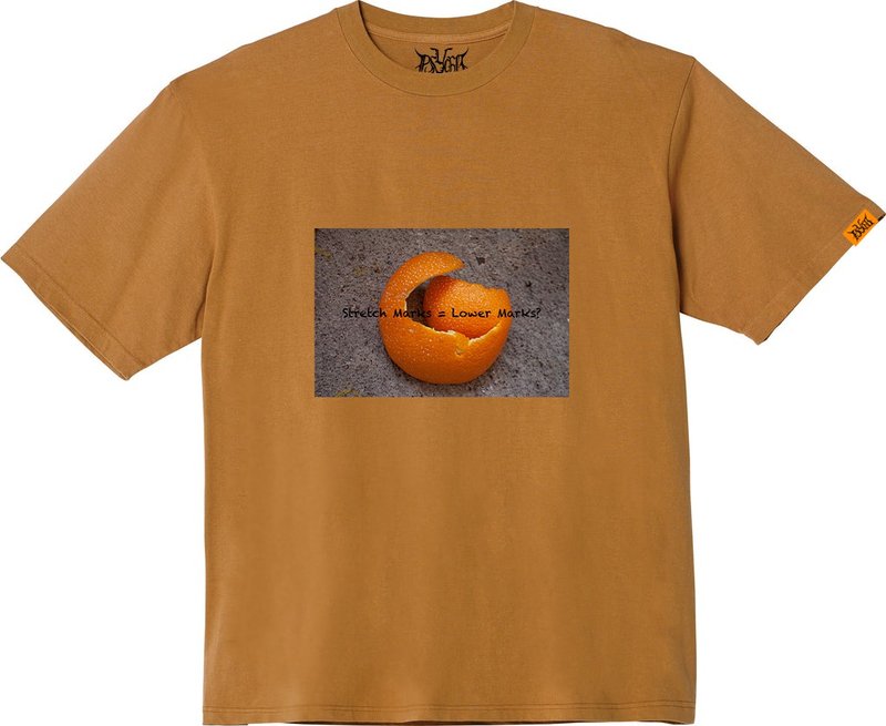 身体自主-肉肉系列 Judging Defines My Body Tee - 中性连帽卫衣/T 恤 - 棉．麻 咖啡色