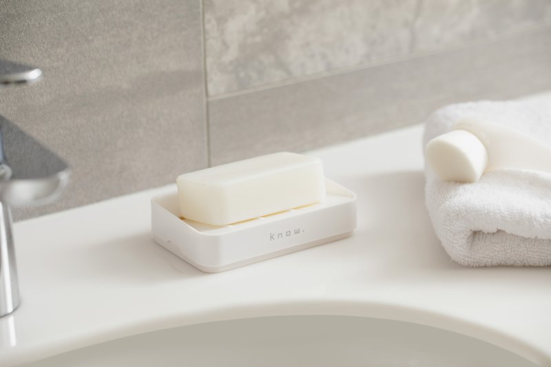 【暖心组合】速干圭藻土皂盒+心路基金会手工皂 - 其他 - 其他材质 白色