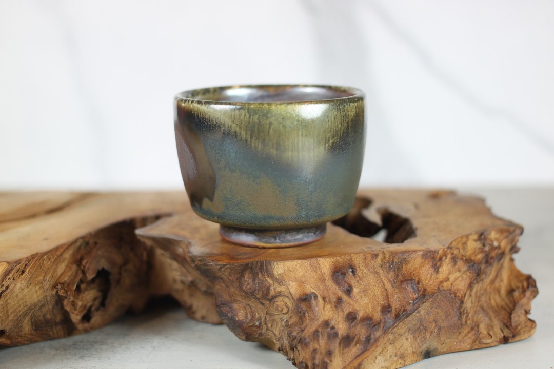 【沐春生活】天然落灰 柴烧茶杯 名家叶敏祥手作 150ml - 茶具/茶杯 - 瓷 