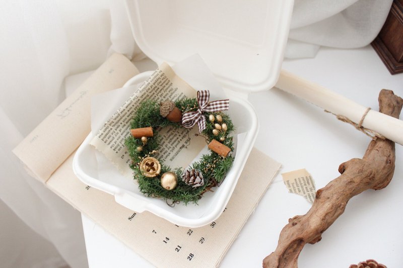 小小的永生花圈/圣诞花圈 - 干燥花/捧花 - 植物．花 