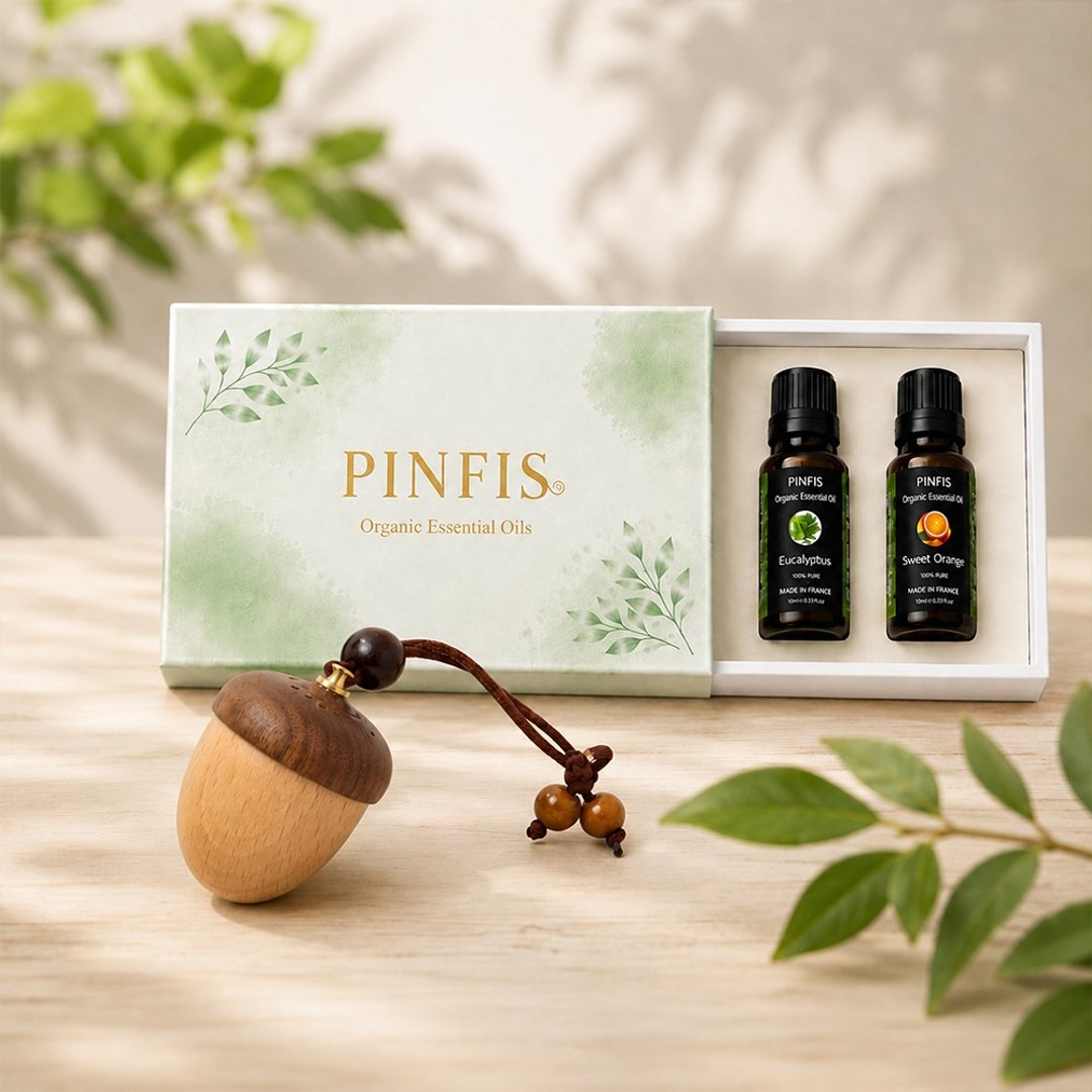 【PINFIS 品菲特】法国有机精油情境香氛礼盒 + 松果扩香器 - 香薰/精油/线香 - 其他材质 