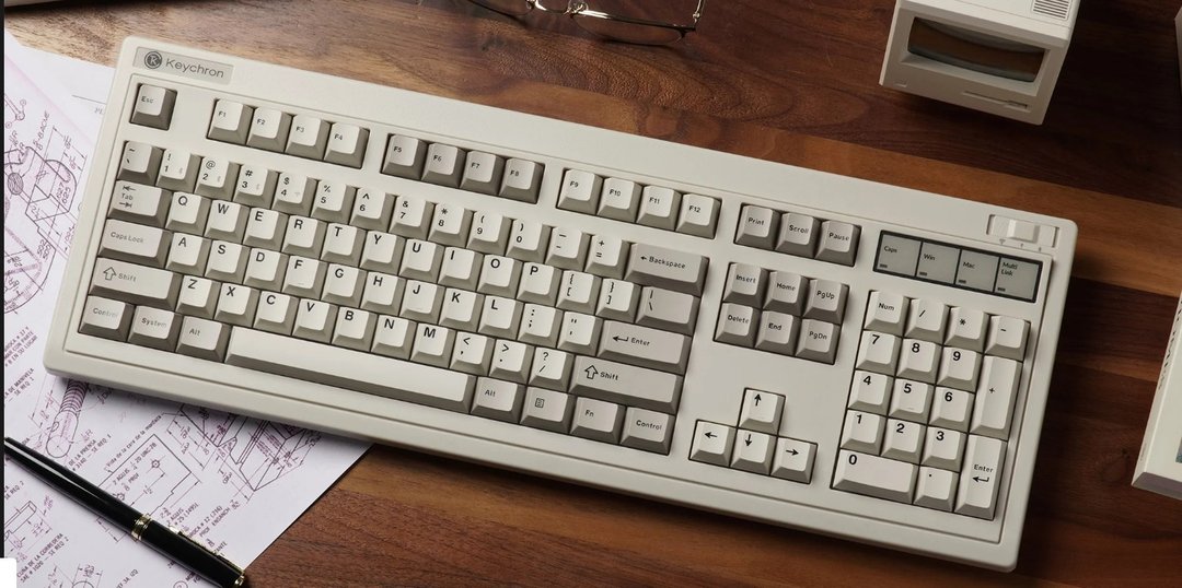Keychron R6  可插拔 RGB 背光复古键盘 - 3 轴 - 电脑配件 - 聚酯纤维 