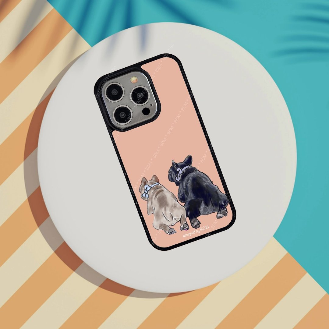 原创插画 | 情侣法斗 iPhone 手机壳 - 手机壳/手机套 - 塑料 