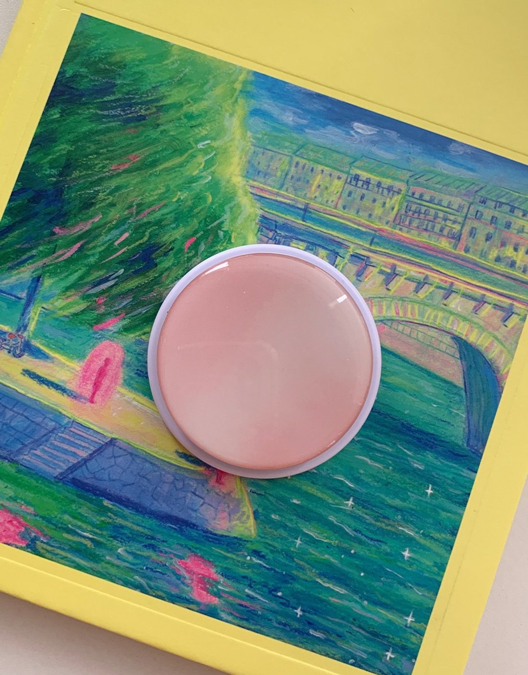 Misty Blush epoxy iphone phone grip magsafe - 手机配件 - 其他材质 粉红色