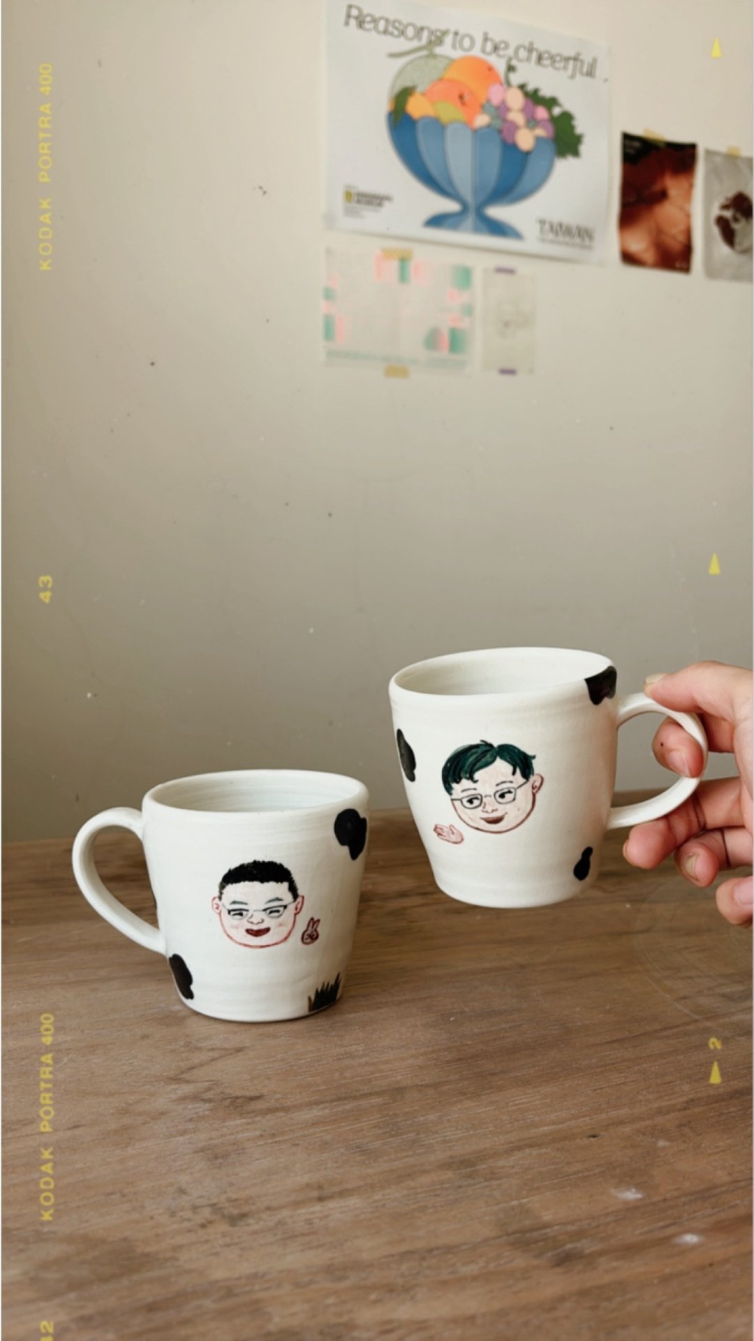 手作陶似颜绘纪念对杯 结婚礼物 情侣 感情 纪念对杯 - 其他杯子 - 陶 粉红色