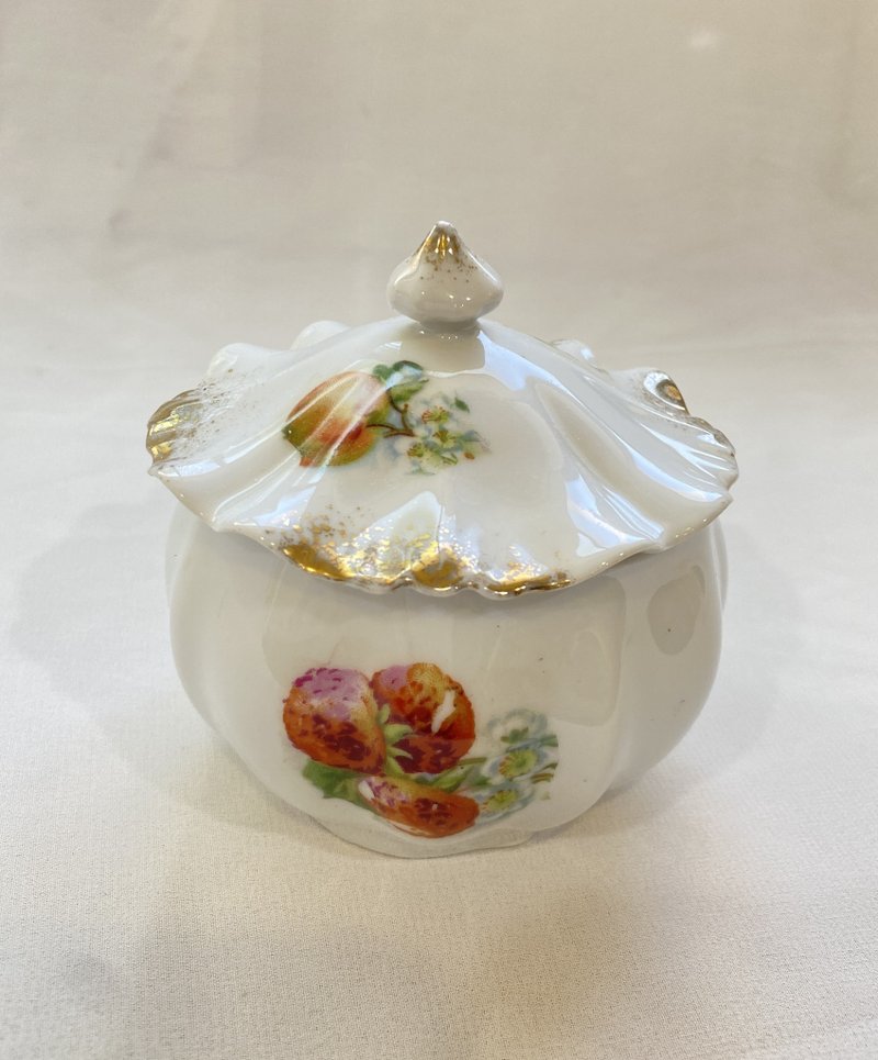 【好日恋物】 德国vintage陶瓷糖罐香料罐收纳置物罐厨房小物 - 收纳用品 - 瓷 白色