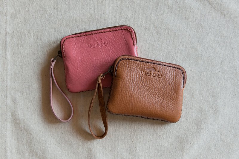 LUCKY BAG- 2 OF TRIPLET MINI COIN PURSE MADE OF COW LEATHER - 零钱包 - 真皮 多色