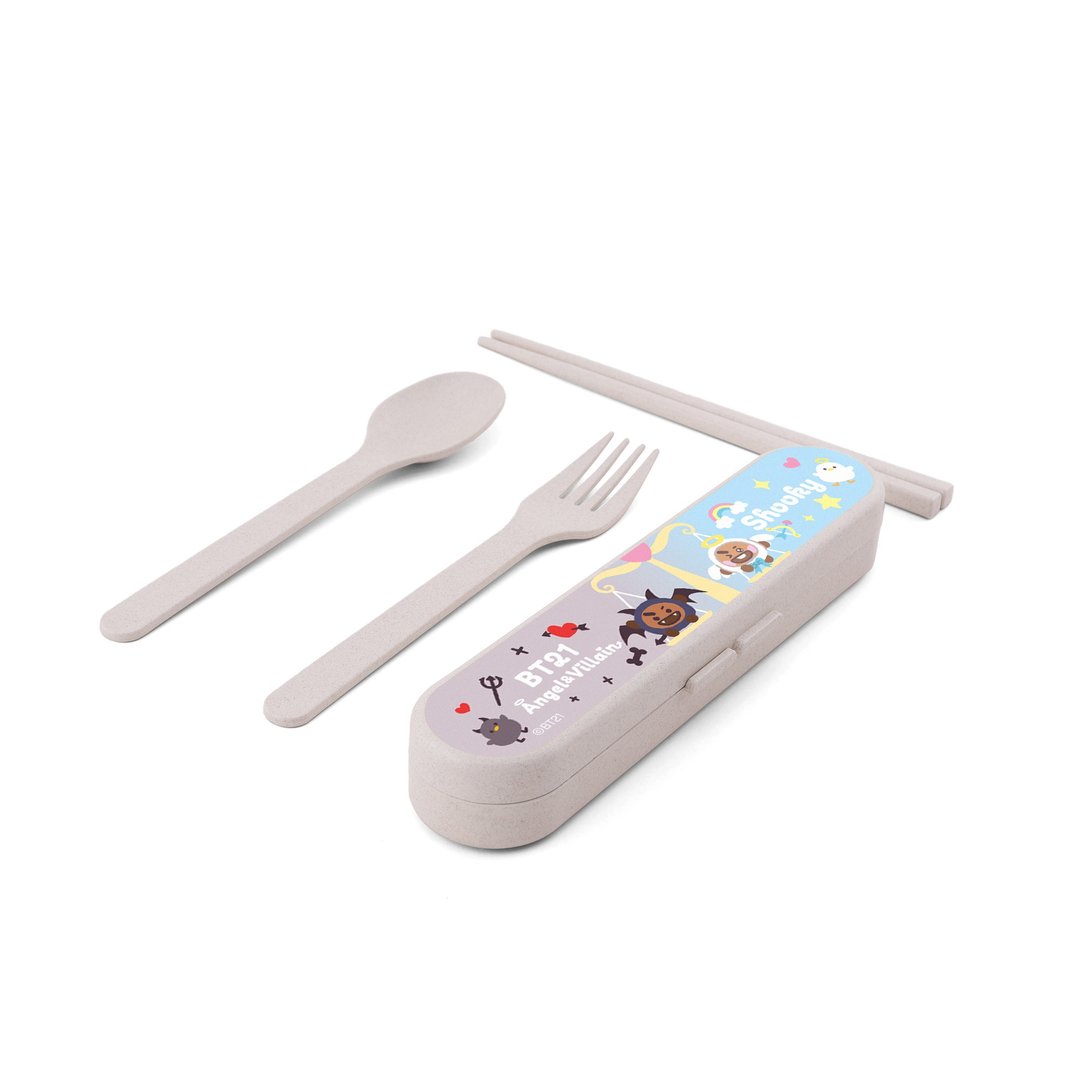 环保餐具套装  BT21 Angel & Villain Edition- SHOOKY - 餐刀/叉/匙组合 - 其他材质 