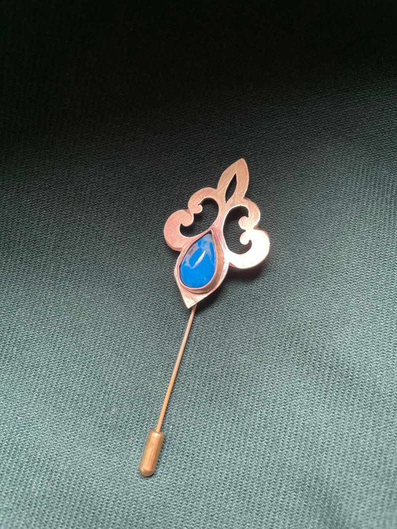 蓝色是最温暖的颜色 - 胸针 - 铜/黄铜 金色
