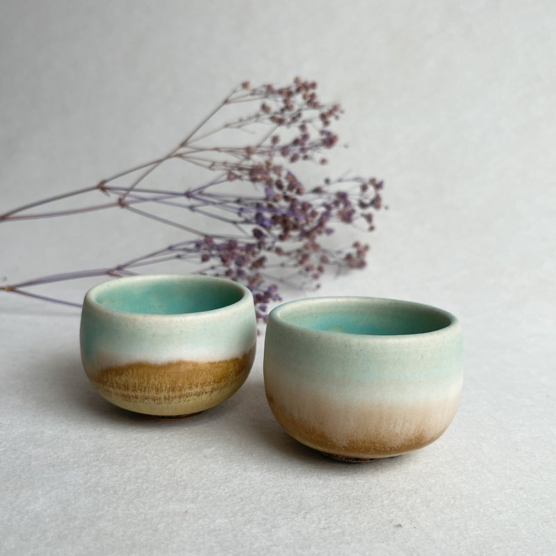 寂林。手工陶杯两入组 酒杯 茶杯 汤吞 茶具 陶艺 陶器 礼物 - 茶具/茶杯 - 陶 多色