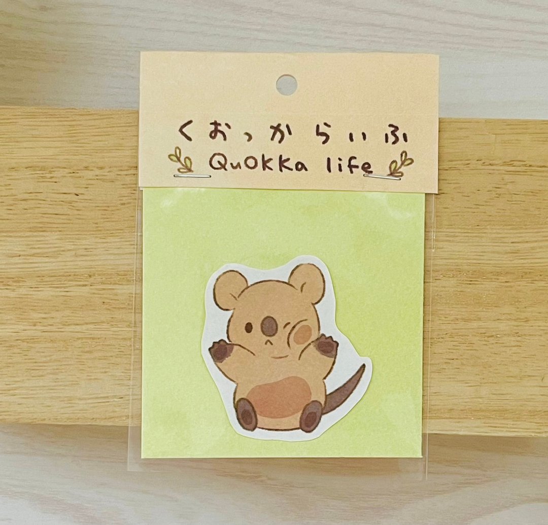 紧贴小酷 Ku-chan 贴纸 - 贴纸 - 防水材质 绿色